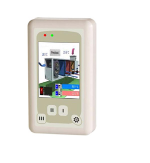 DST28U... Standalone LCD touch panel with internal temperature (humidity Optional) sensors are designed to direct connect with AIRTEK series DDC controller MSnet port. The Touch screen screen uses a high resolution graphical display for monitoring and control of any internal point within the DDC controller.